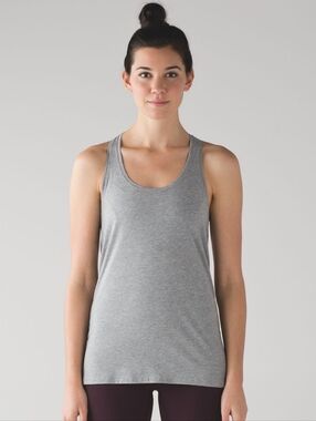 Lululemon Yogi Racerback IV Tank - Heathered Medium Grey - Size 8 #109